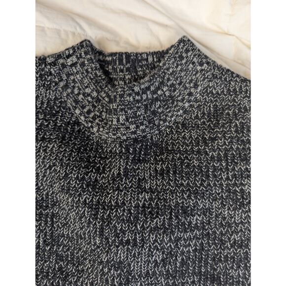 Athleta Wool Pinewood Black Marl Med Sweater Long Vest Dress Tunic M - Picture 3 of 8